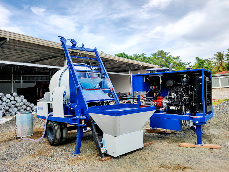 concrete mixer pump with diesel engine