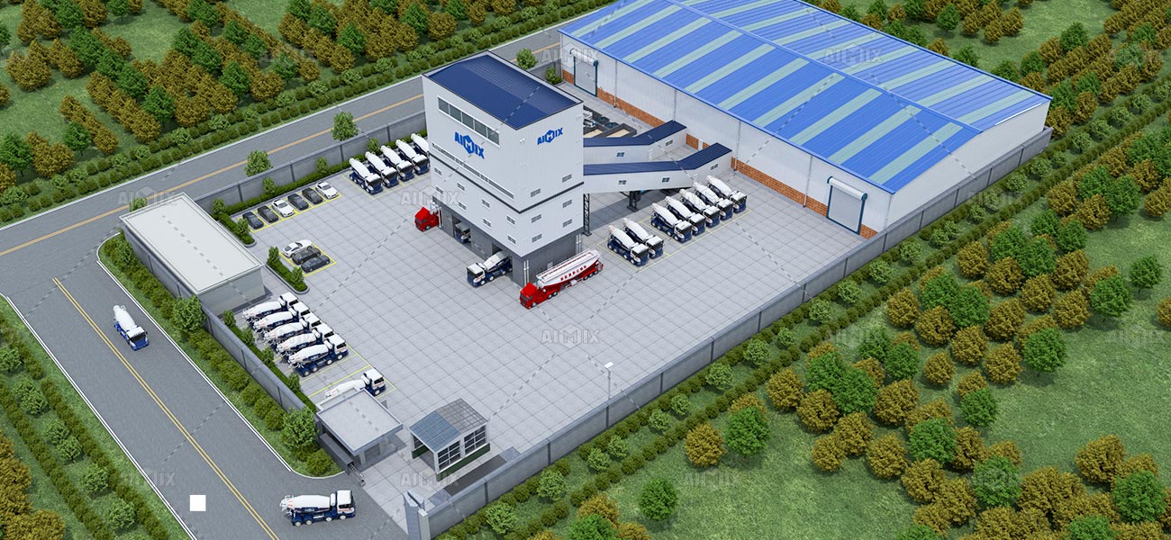 environmentally-friendly concrete batching plant